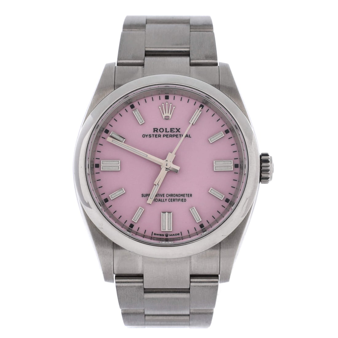 Rolex Oyster Perpetual Candy Pink Automatic Watch Stainless Steel 36 Pink, Silver (1 of 5)