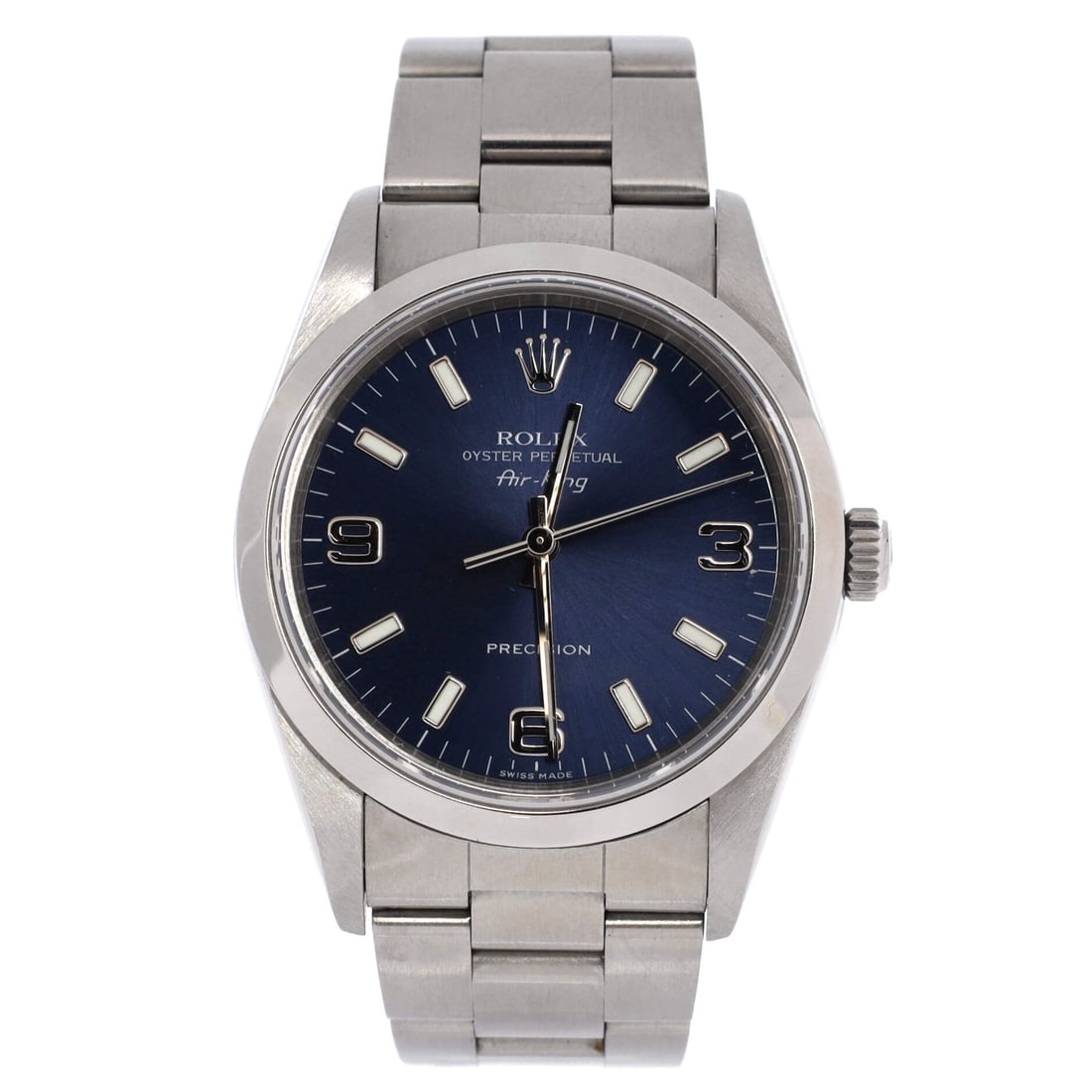 Rolex Oyster Perpetual Air King Automatic Watch Stainless Steel 34 Blue, Silver (1 of 5)