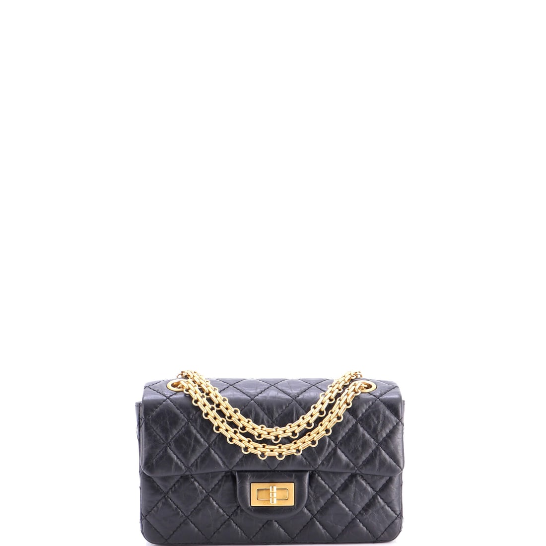 Chanel Reissue 2.55 Flap Bag Quilted Aged Calfskin 224 Black (1 of 8)