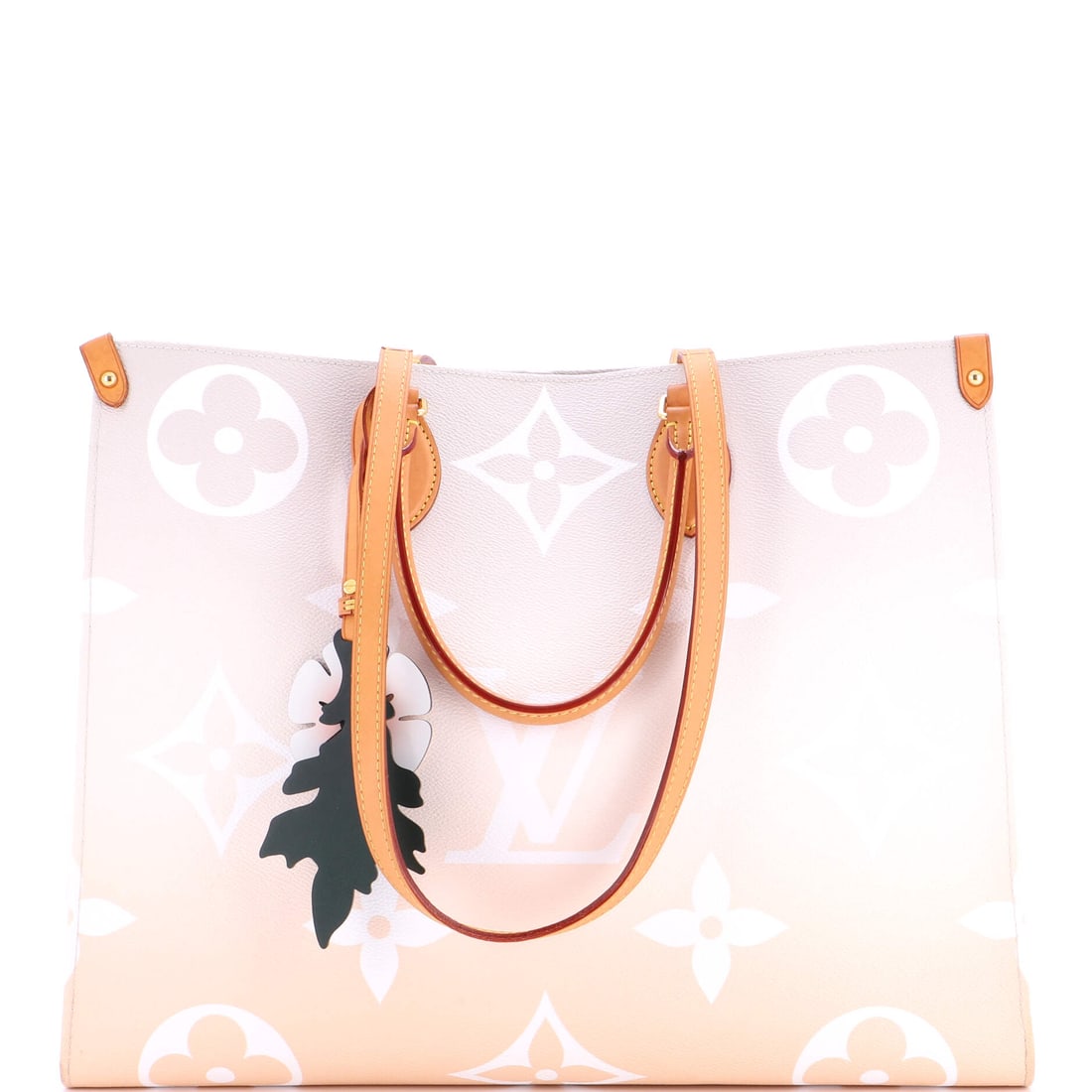 Louis Vuitton OnTheGo Tote By The Pool Monogram Giant GM Neutral: Louis Vuitton's OnTheGo Tote By The Pool Giant in neutral Monogram canvas. The monogram canvas carries Louis Vuitton's most recognizable house pattern. This is the GM format. It measures approximately