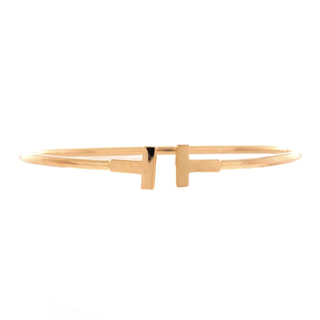 Tiffany & Co. T Wire Bracelet 18K Rose Gold Rose Gold (1 of 3)