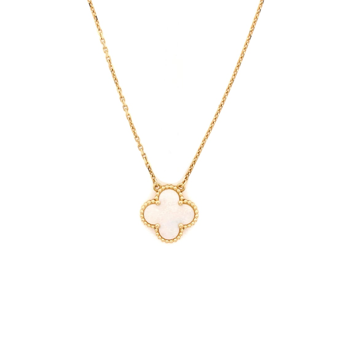 Van Cleef & Arpels Vintage Alhambra Pendant Necklace 18K Yellow Gold and Mother of Pearl Yellow Gold (1 of 4)