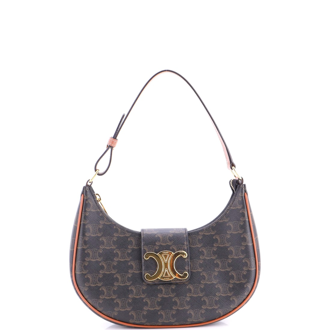 Celine Ava Triomphe Bag Triomphe Coated Canvas Brown (1 of 6)