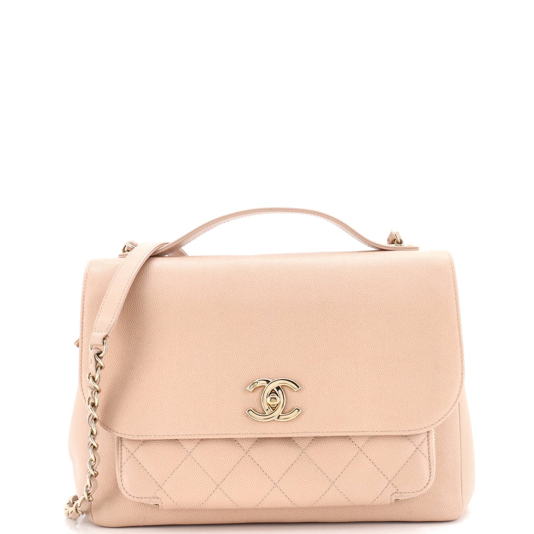 Chanel Business Affinity Flap Bag Quilted Caviar Large Neutral (1 of 7)