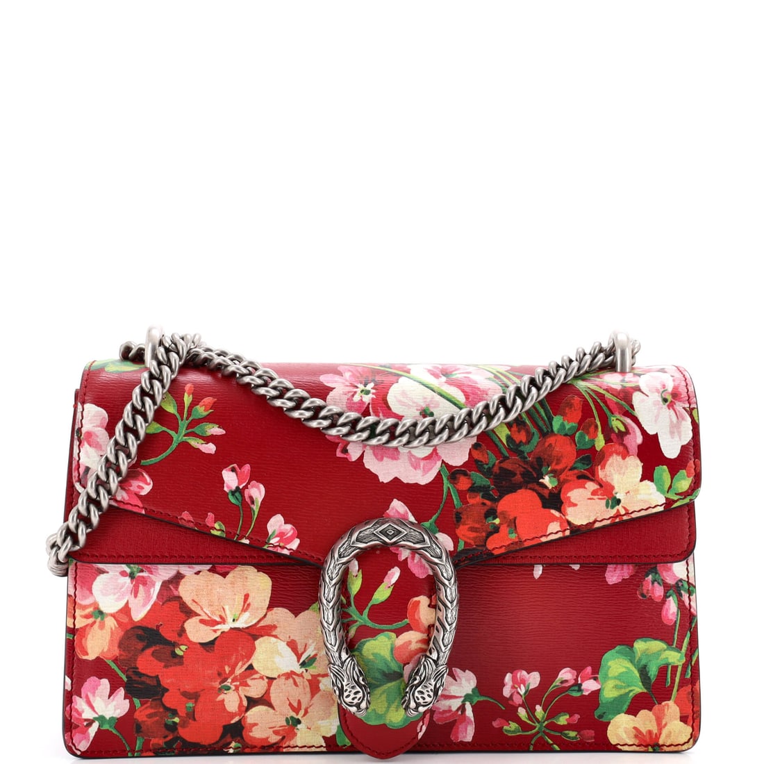 Gucci Dionysus Bag Blooms Print Leather Small Print, Red (1 of 6)