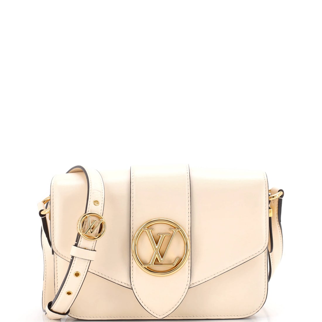 Louis Vuitton LV Pont 9 Bag Leather Neutral: From Louis Vuitton, the LV Pont Bag in neutral leather. Scale runs to about 6.5 x 9 x 4 inches. Its proportions and house identity make it an approachable lot for both seasoned collectors and first-ti