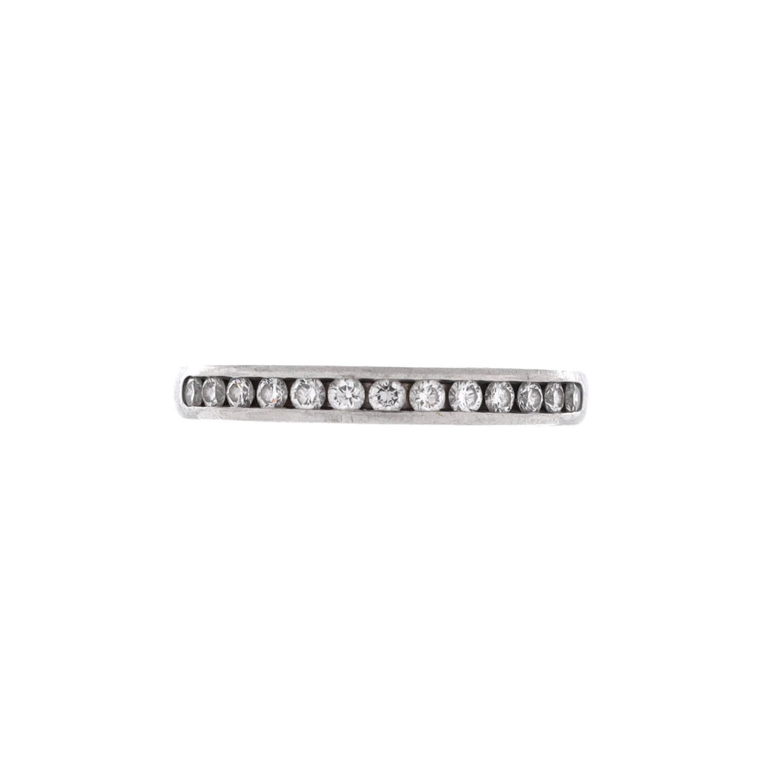 Tiffany & Co. Half Setting Wedding Band Platinum with Diamonds 2.5mm Silver (1 of 3)
