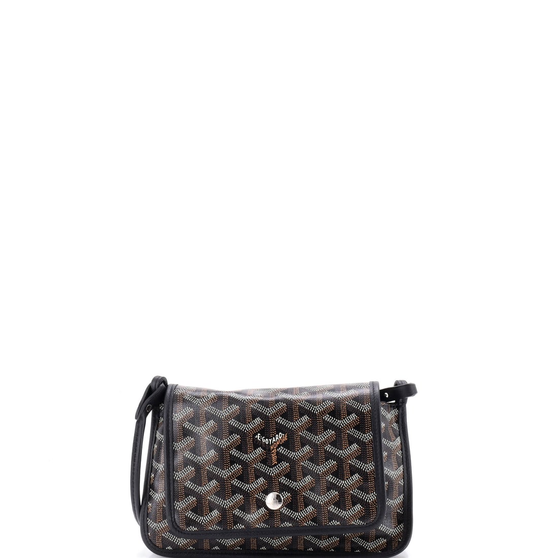 Goyard Plumet Clutch Wallet Coated Canvas Black: The Goyard Plumet Clutch Wallet in black coated canvas. It measures approximately 5.5 x 8 x 1 inches. A small-format piece with clear house identity, easy to place in a working collection. The format 
