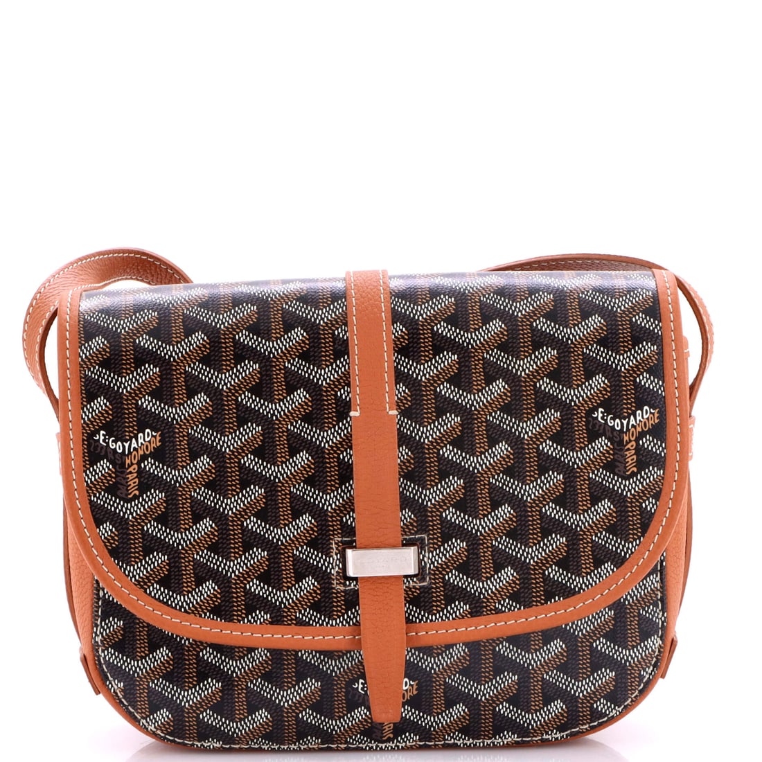 Goyard Belvedere III Messenger Bag Coated Canvas with Leather PM Brown (1 of 8)