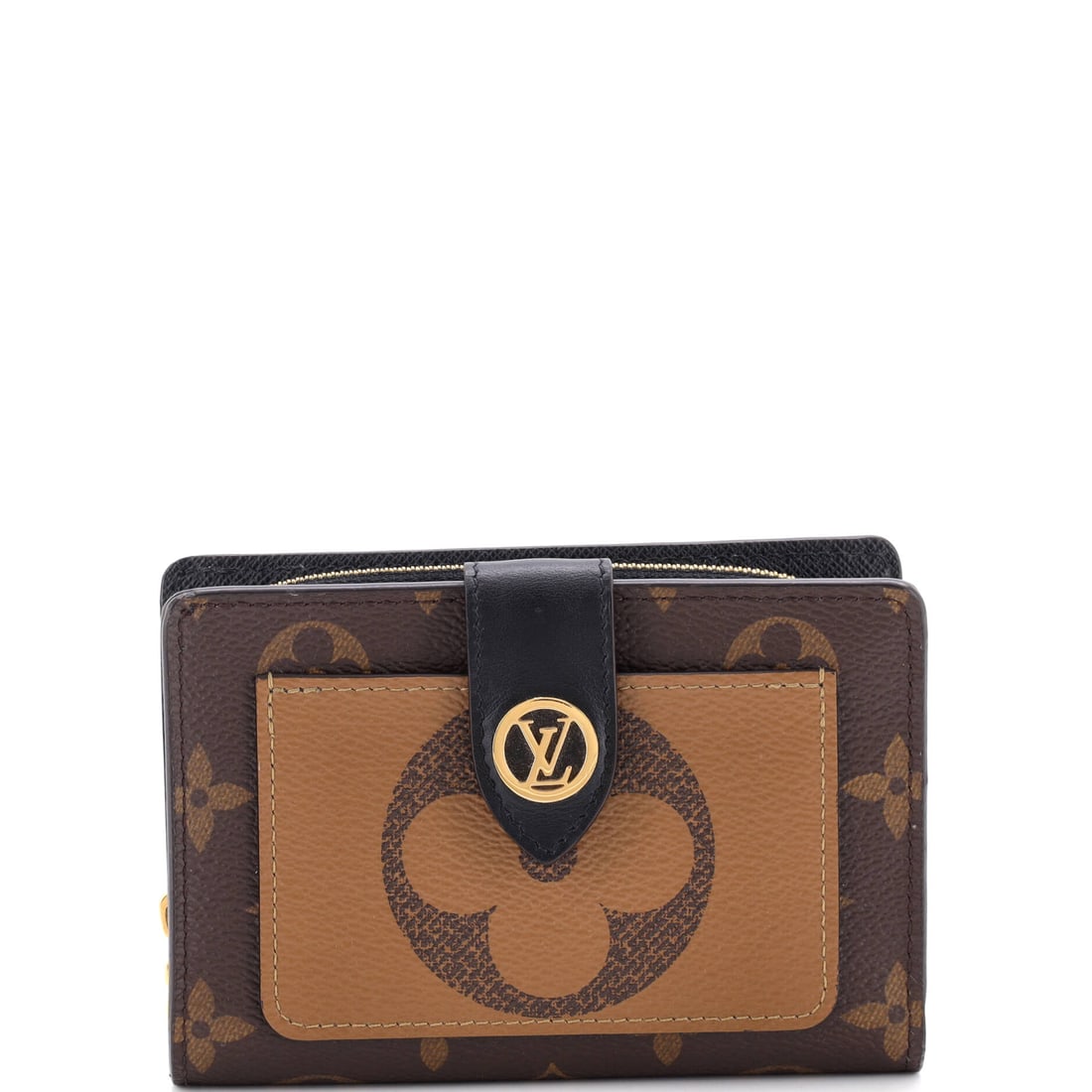 Louis Vuitton Juliette Wallet Reverse Monogram Canvas Brown: Louis Vuitton's Juliette Wallet Reverse in brown Monogram canvas. The monogram canvas carries Louis Vuitton's most recognizable house pattern. Authenticity is assured through Maison de Beaubigonne. Ap