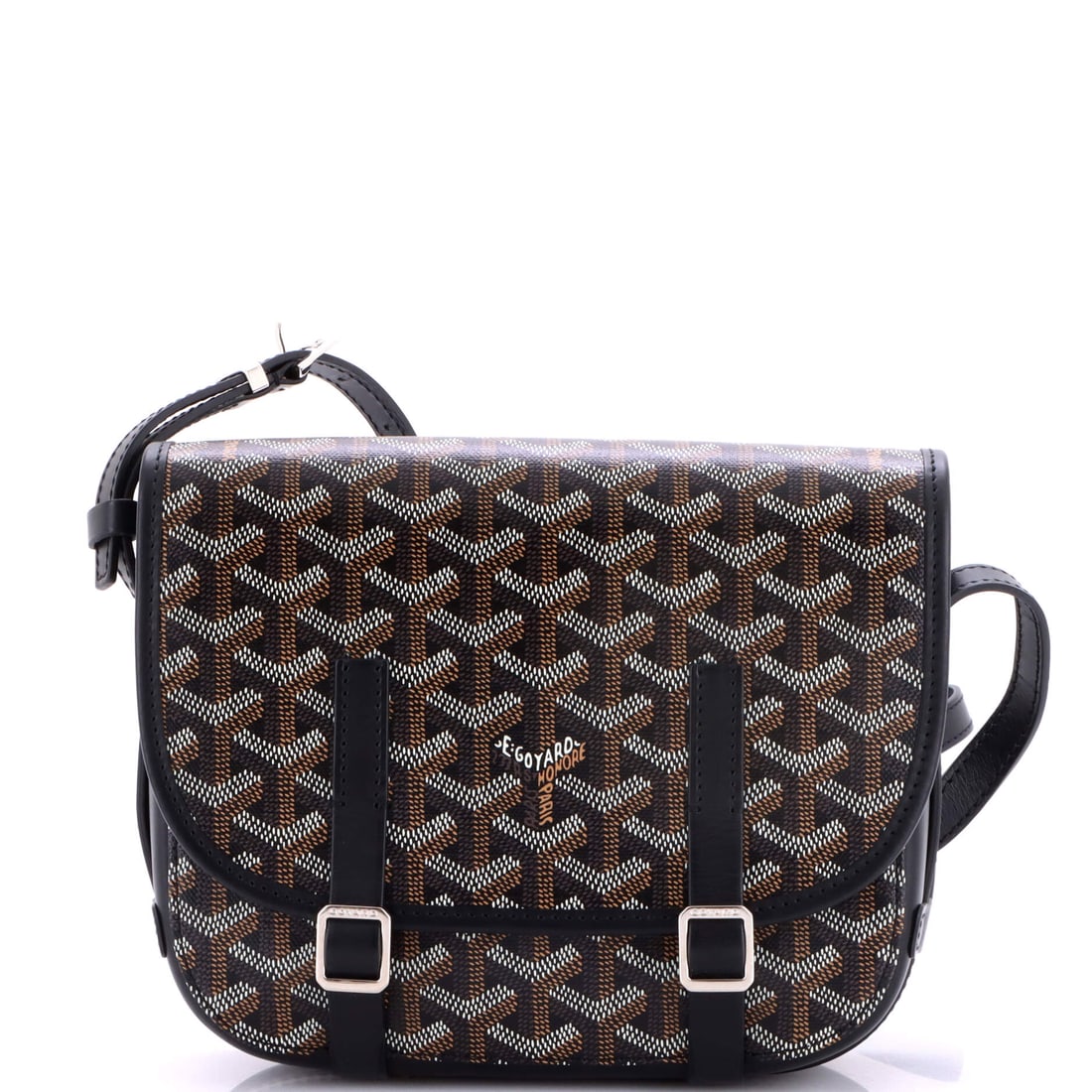 Goyard Belvedere Messenger Bag Coated Canvas with Leather PM Black (1 of 8)