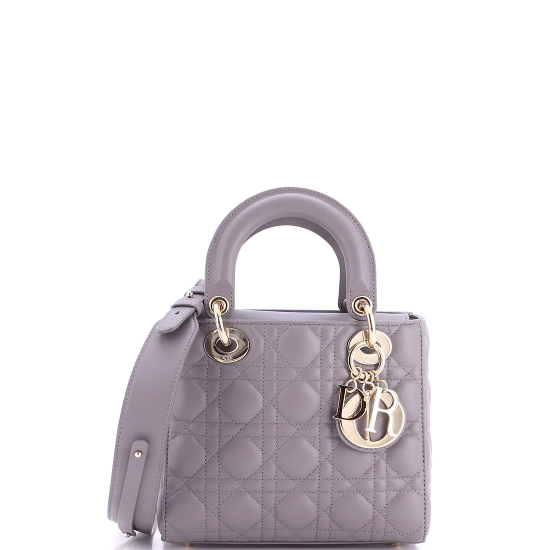 Christian Dior My ABCDior Lady Dior Bag Cannage Quilt Leather Small Gray (1 of 6)
