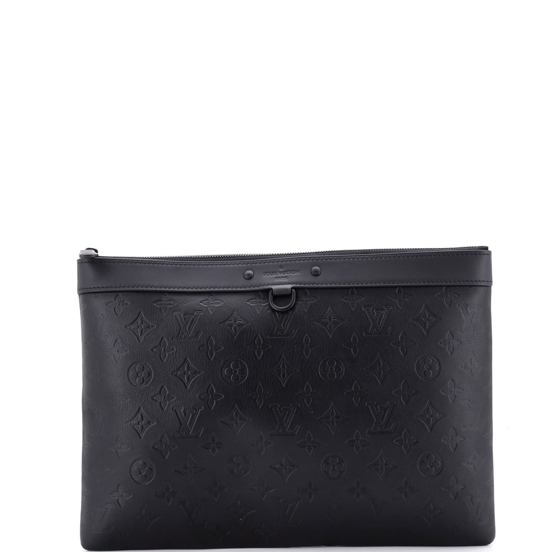 Louis Vuitton Discovery Pochette Monogram Shadow Leather GM Black (1 of 8)