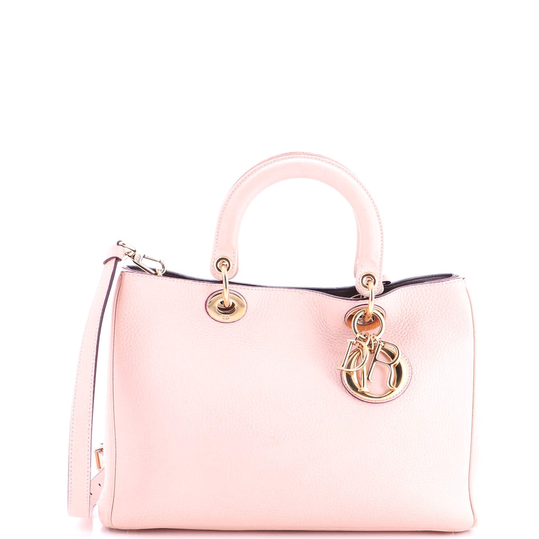 Christian Dior Diorissimo Tote Pebbled Leather Medium Pink (1 of 7)