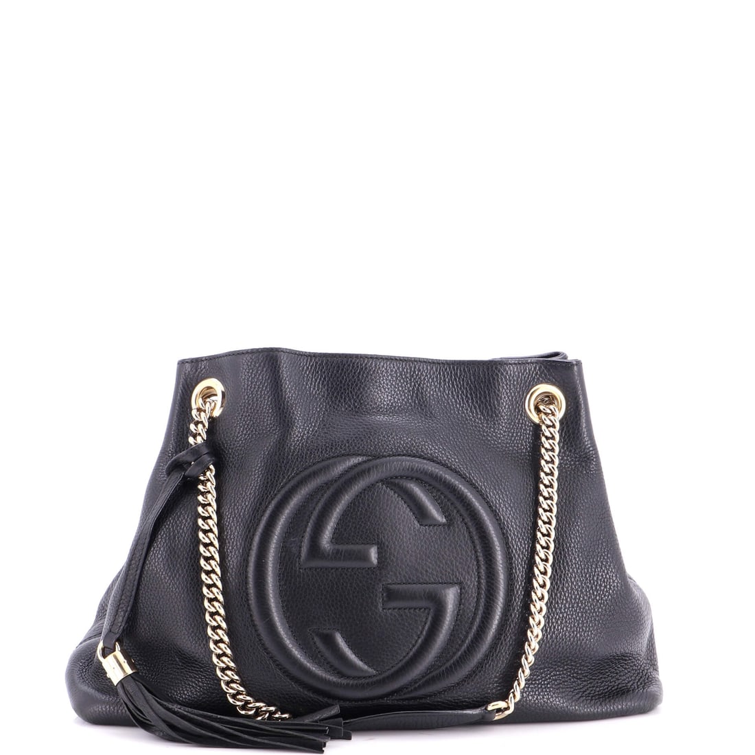 Gucci Soho Chain Strap Shoulder Bag Leather Medium Black (1 of 7)