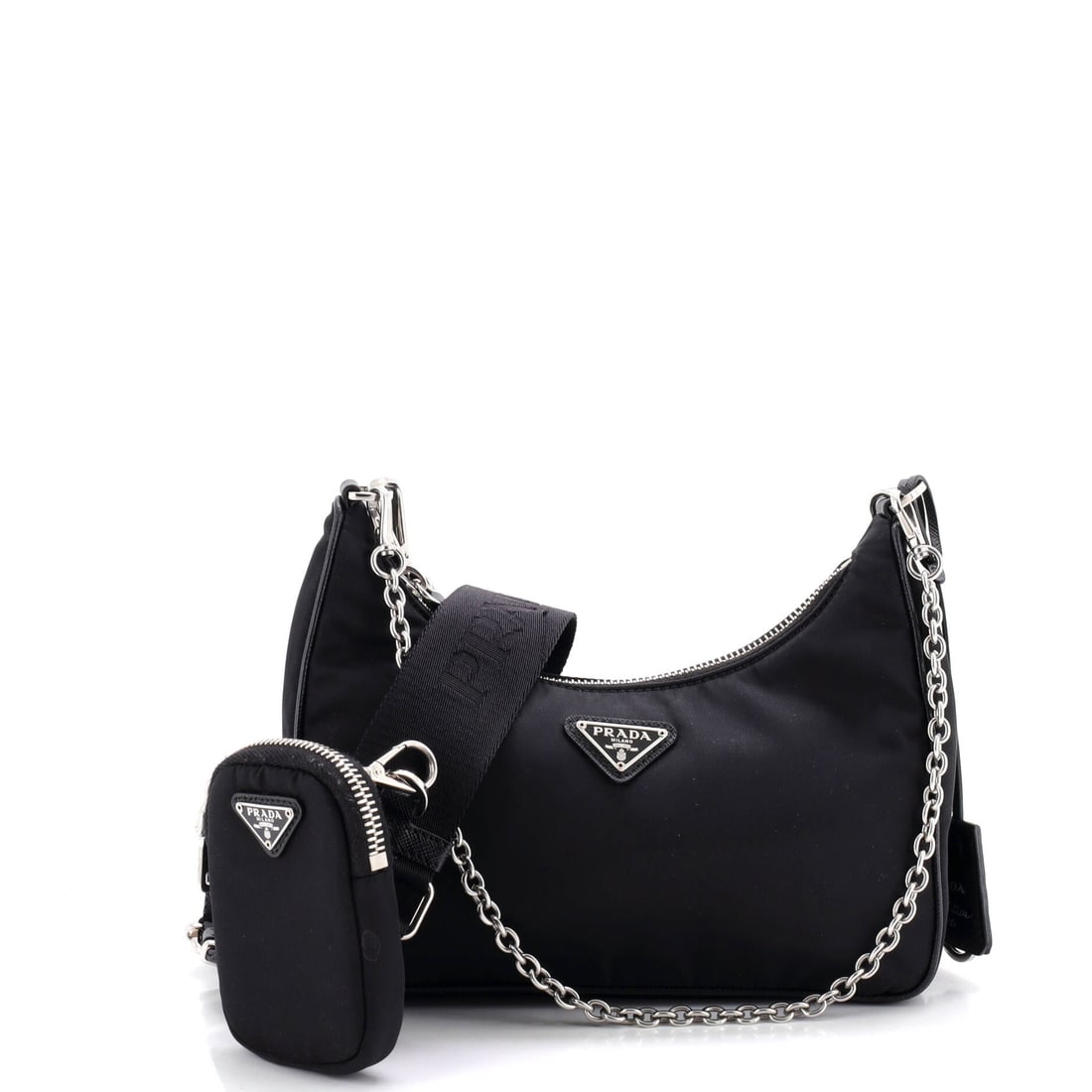 Prada Re-Edition 2005 Shoulder Bag Tessuto Small Black (1 of 7)