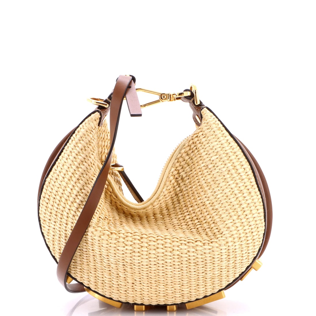 Fendi Fendigraphy Bag Raffia Mini Brown, Neutral (1 of 7)