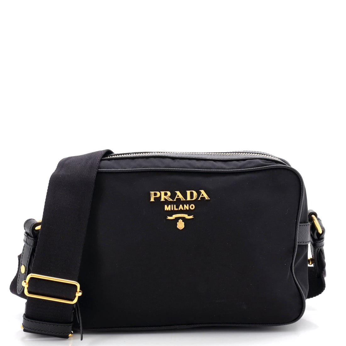 Prada Camera Bag Tessuto Medium Black (1 of 7)