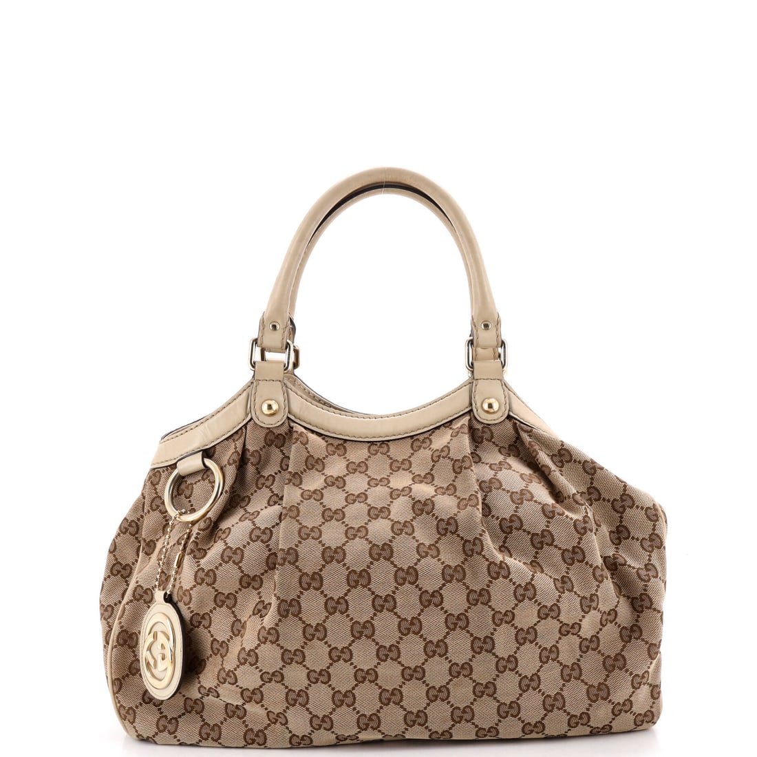 Gucci Sukey Tote GG Canvas with Leather Medium Brown (1 of 7)