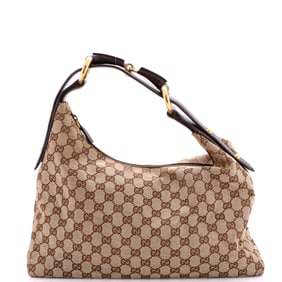 Gucci Horsebit Hobo GG Canvas Medium Brown
