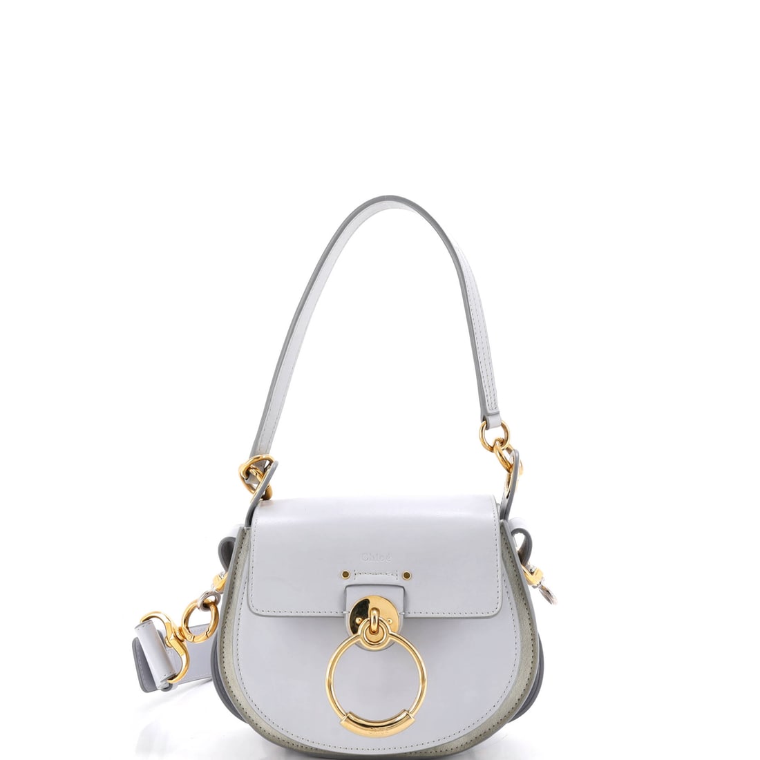 Chloe Tess Bag Leather Small Blue (1 of 7)