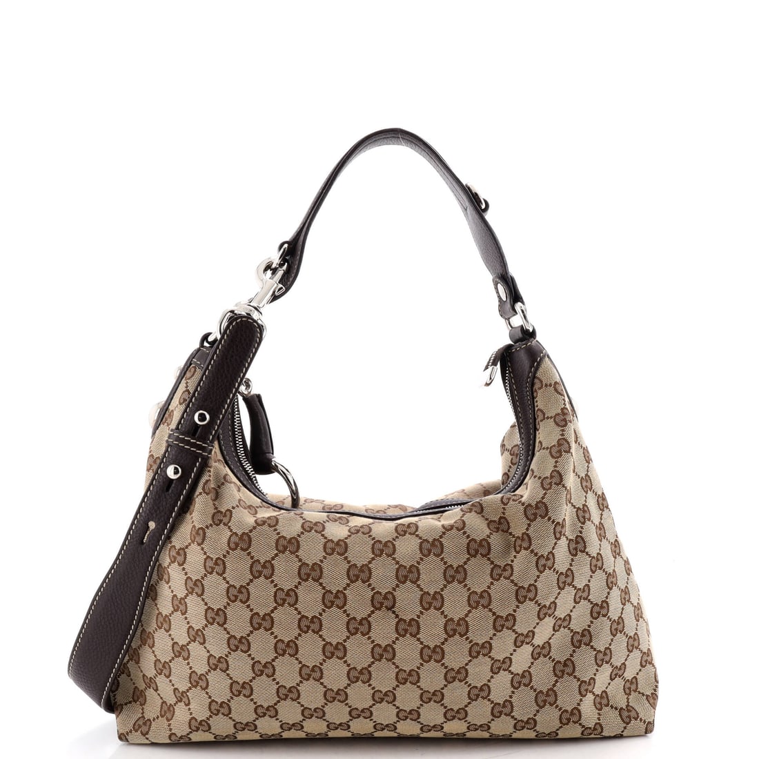 Gucci Icon Bit Hobo GG Canvas Medium Brown (1 of 7)