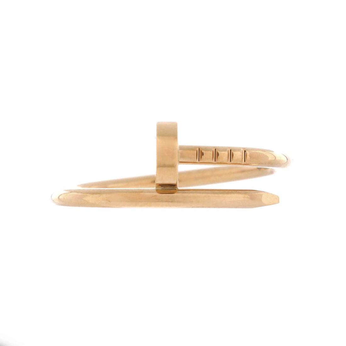 Cartier Juste un Clou Ring 18K Yellow Gold Small: Cartier Juste un Clou Ring 18K Yellow Gold Small enters the salon with a clear, recognizable profile. Ring size is given as US 8 / EU 57. It is worked in 18K yellow gold. Juste un Clou reinterprets