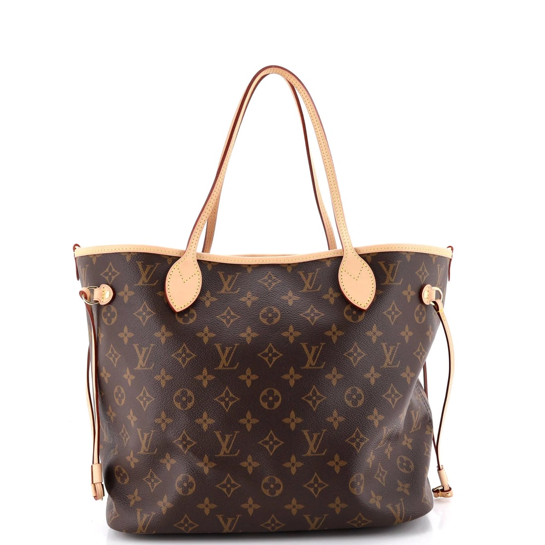 Louis Vuitton Neverfull Bandouliere Inside Out Monogram Canvas and Textile MM: Monogram coated canvas gives this Louis Vuitton Neverfull piece its surface character. It measures approximately 13 x 11 x 7 in. Authenticity comes guaranteed, as with every Maison de Beaubigonne lot.