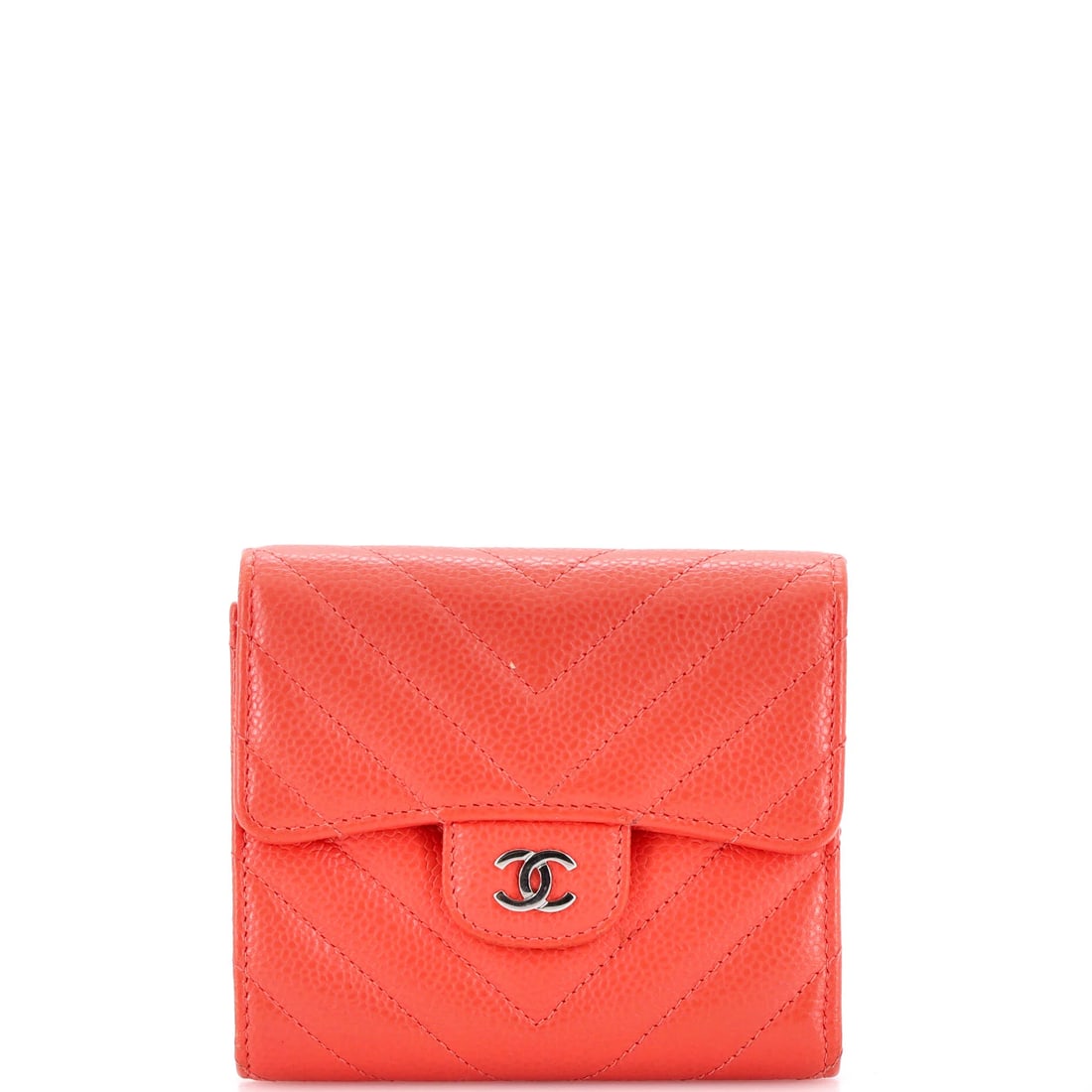 Chanel CC Compact Classic Flap Wallet Chevron Caviar (1 of 9)