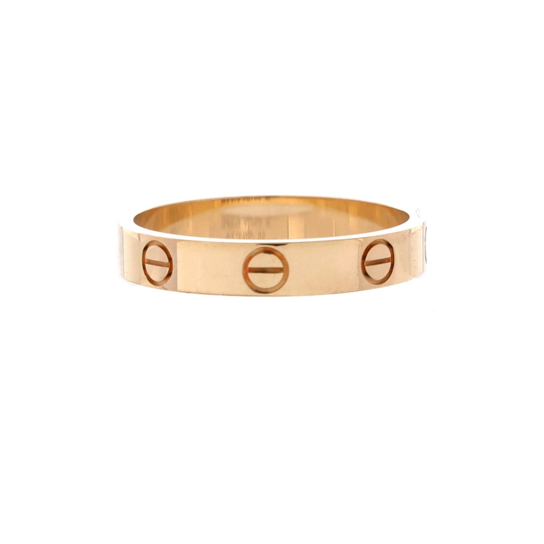 Cartier Love Wedding Band Ring 18K Yellow Gold 6-52: Built in 18K yellow gold, this Cartier Love ring reads clearly at a glance. By way of context, the Love collection is built around its signature screw motif, a design that has anchored the line for de