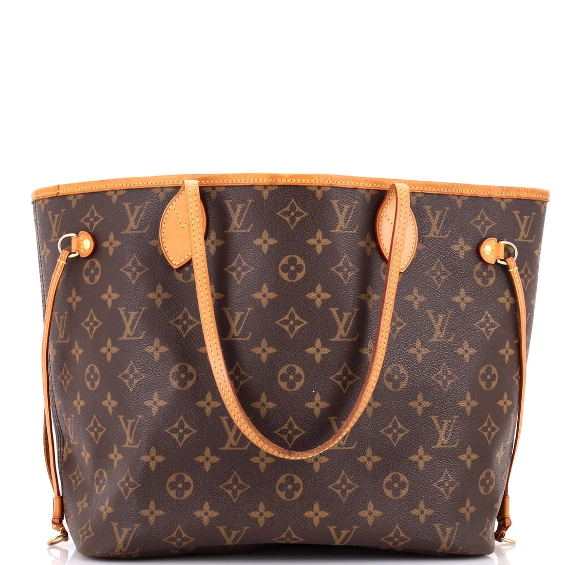Louis Vuitton Neverfull NM Tote Monogram Canvas MM: In Monogram coated canvas, the Neverfull tote carries Louis Vuitton's codes plainly. At approximately 12 x 11 x 7 in, its proportions are easy to picture. Authenticity is assured, with Maison de Beaub