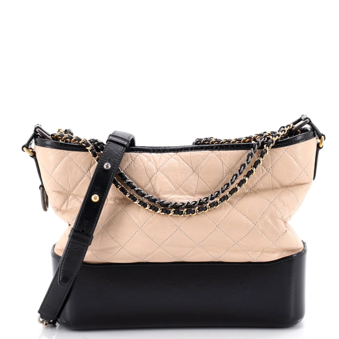 Chanel Bicolor Gabrielle Hobo Quilted Aged Calfskin Medium (1 of 7)