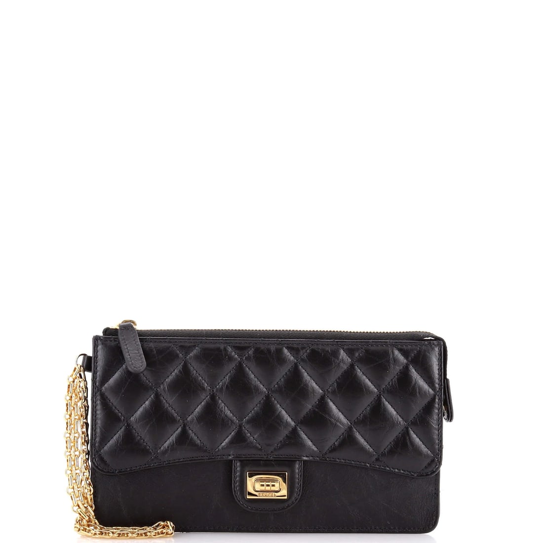 Chanel Reissue 2.55 Flap Wristlet Pouch Quilted Aged Calfskin (1 of 8)