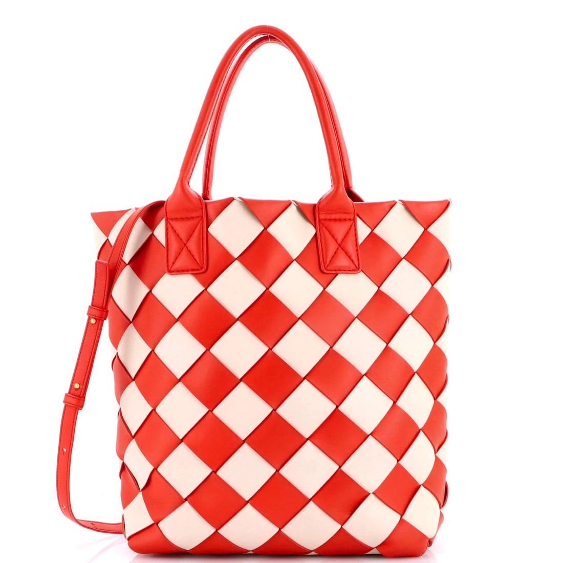 Bottega Veneta Arco Bag Maxi Intrecciato Leather Medium: Signature Intrecciato woven leather gives this Bottega Veneta Arco bag its surface character. The piece measures about 13 x 9.5 x 4 in. Signature Intrecciato woven leather carries the finish. The
