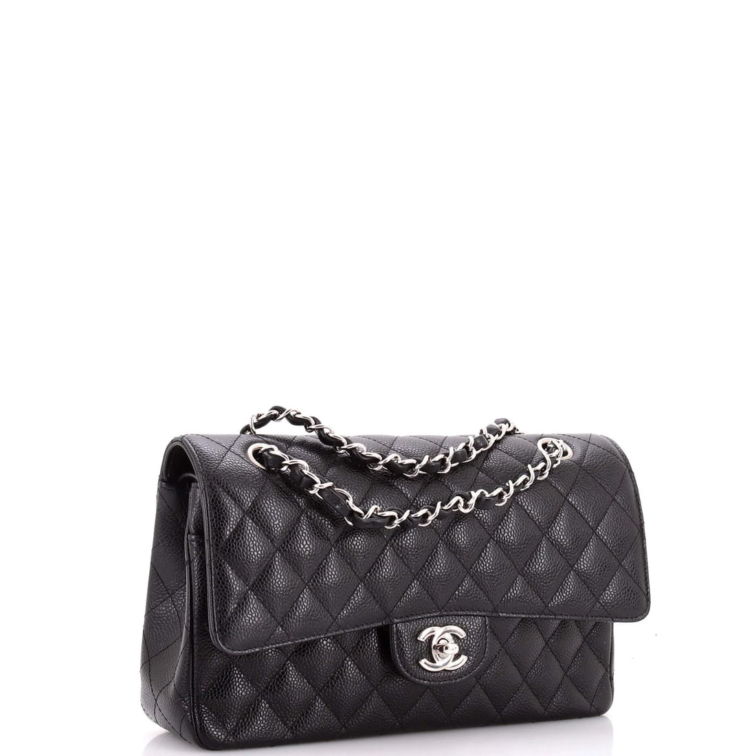 Chanel Classic Double Flap Bag Quilted Caviar Medium (1 of 3)