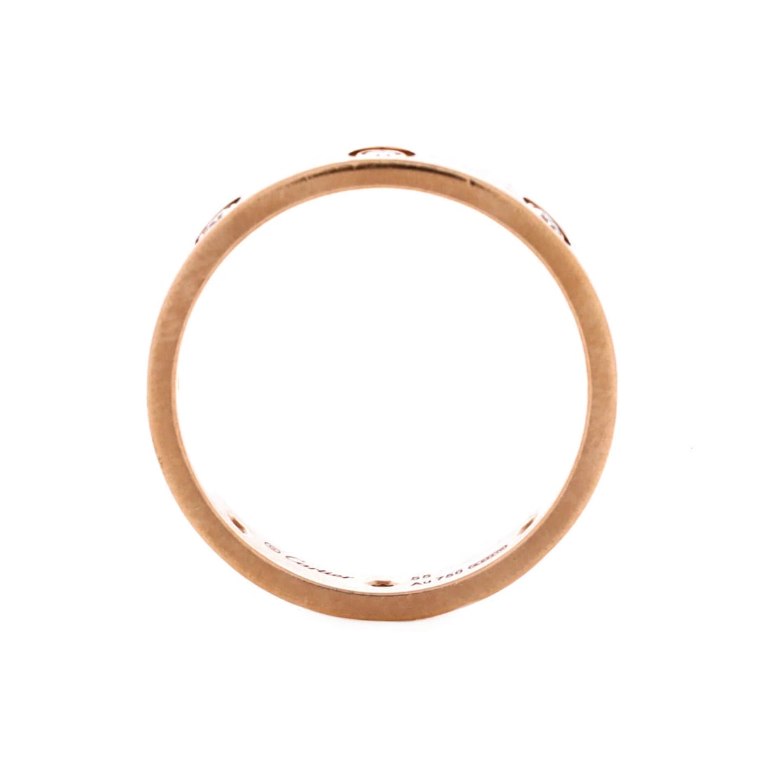 Cartier Love Wedding Band 8 Diamonds Ring 18K Rose Gold with Diamonds 6.25-53 (1 of 8)