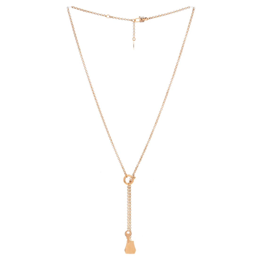 Hermes Kelly Clochette Pendant Necklace 18K Rose Gold Small (1 of 1)