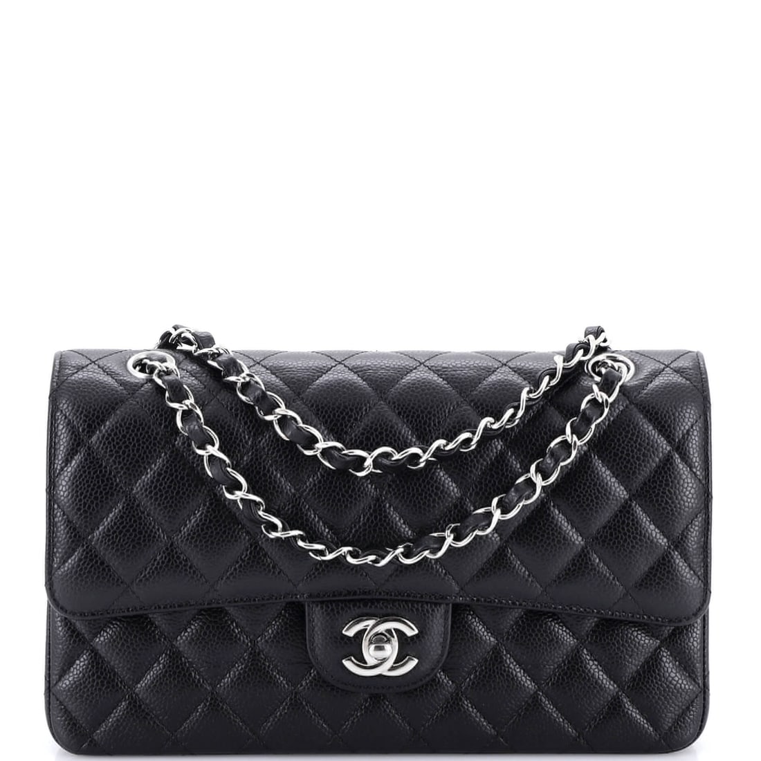Chanel Classic Double Flap Bag Quilted Caviar Medium (1 of 6)
