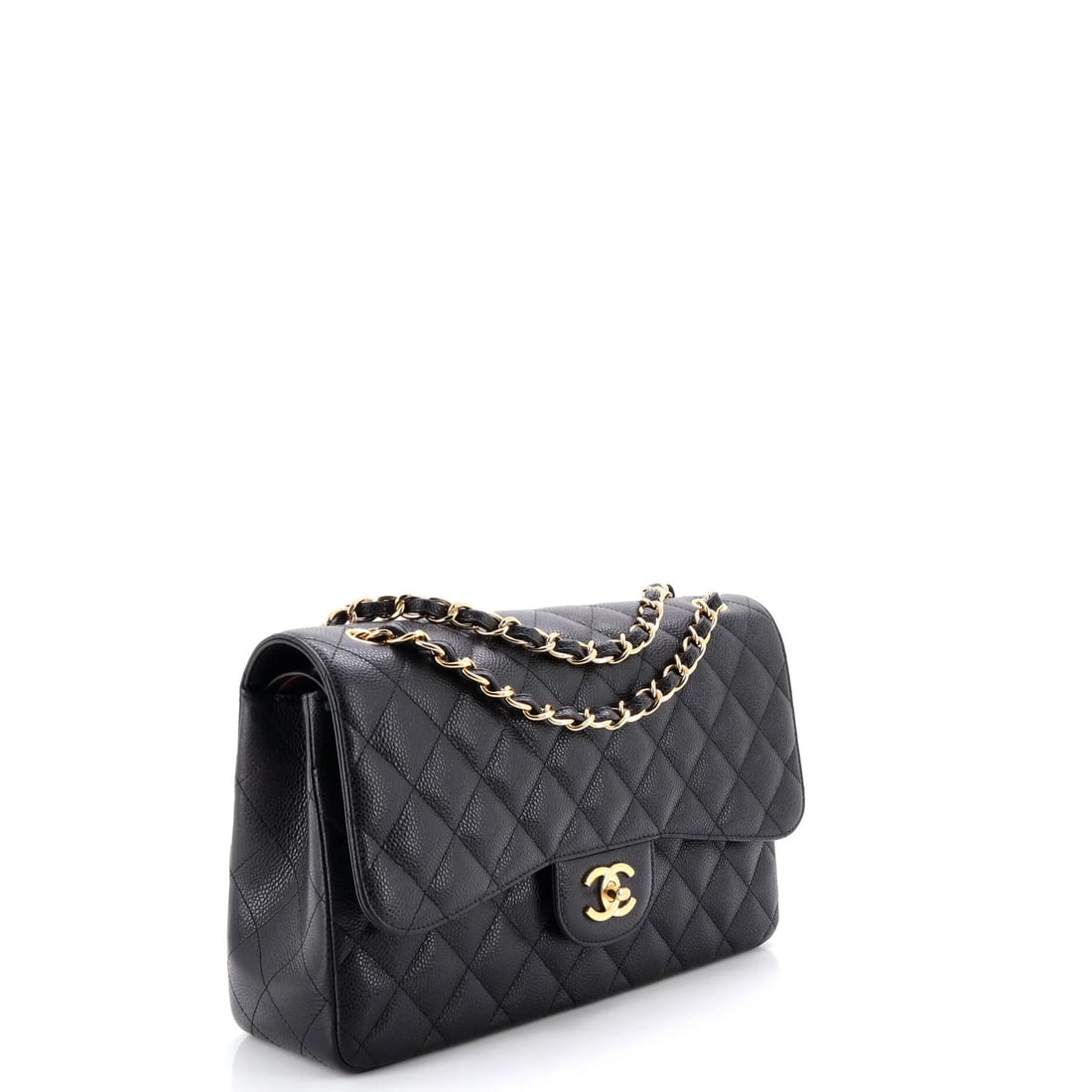 Chanel Classic Double Flap Bag Quilted Caviar Jumbo (1 of 3)
