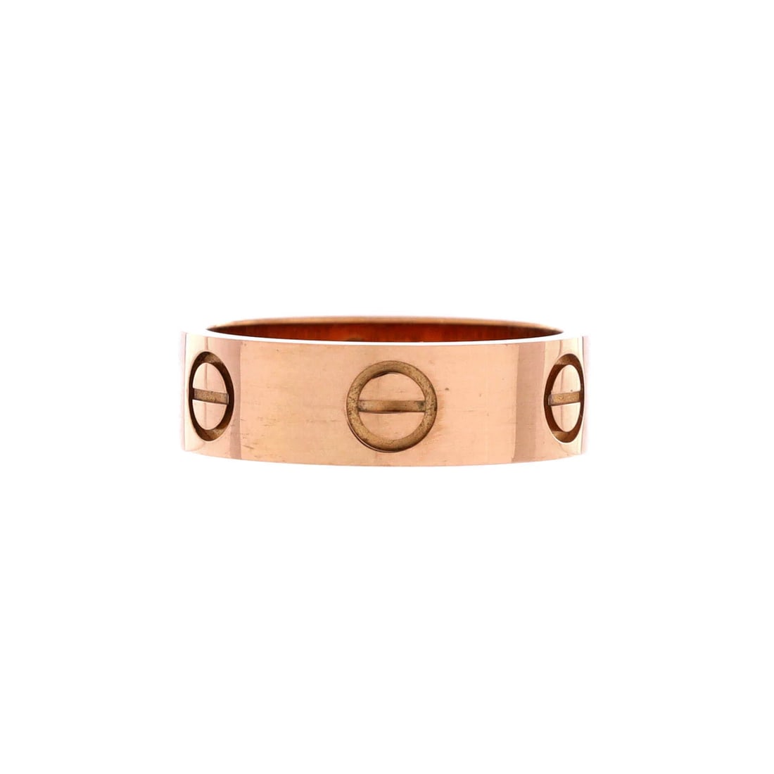 Cartier Love Band Ring 18K Rose Gold 5.25-50: Cartier Love Band Ring 5.25-50 leads with the clean, sculptural line collectors look for. There is a deliberate restraint to the sizing that lets the design speak for itself. The Love remains one of t