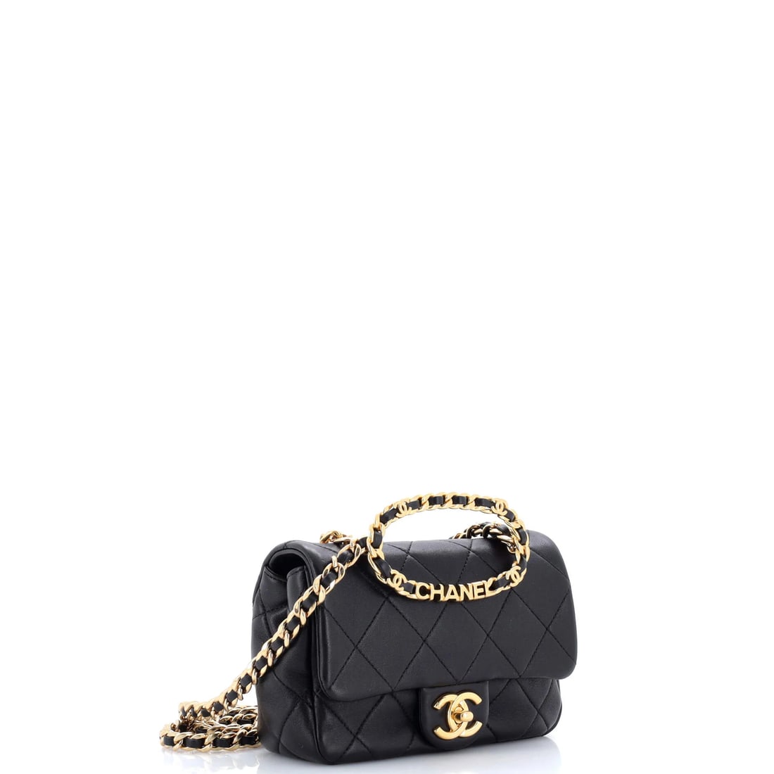 Chanel Double Chain Bow Hobo Pouch Quilted Caviar Mini: Crisp and self-assured, the Chanel Double Chain Bow Hobo Pouch wears its house identity without raising its voice, rendered in quilted caviar leather. The Mini format strikes a versatile middle ground