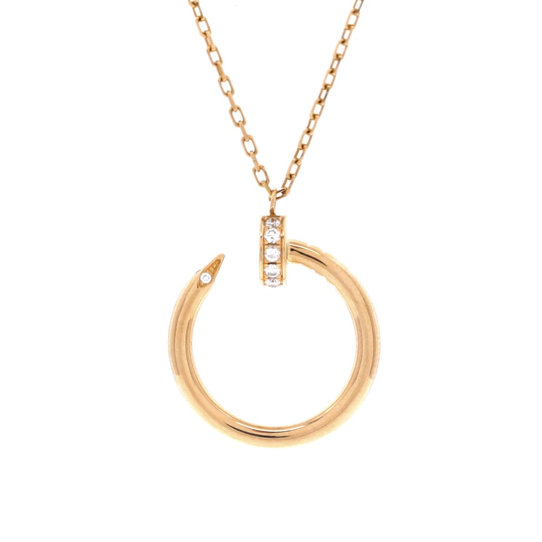 Cartier Love Interlocking Bracelet 18K Rose Gold: Presented here is the Cartier Love Interlocking Bracelet, its silhouette reading clearly as a signed jewelry lot. The proportions are calibrated for daily wear, present without ever tipping into exces