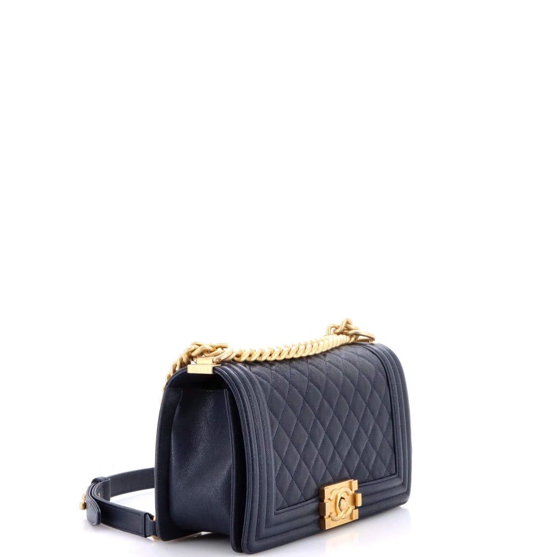 Chanel Bracelet On Chain Flap Bag Quilted Caviar Mini (1 of 2)