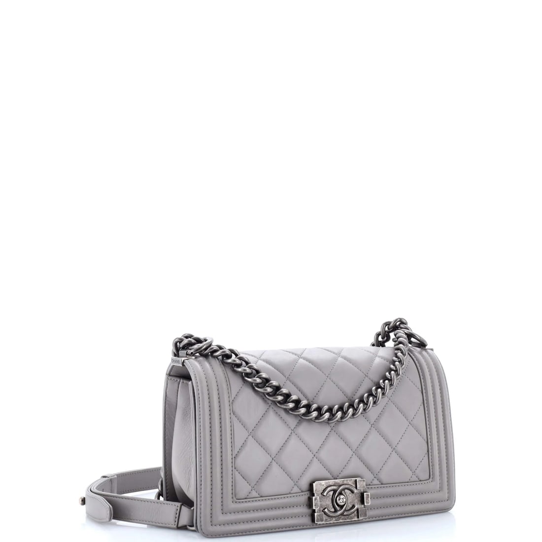 Chanel Chain Around Hook Hobo Quilted Lambskin Small: Crisp and self-assured, the Chanel Chain Around Hook Hobo wears its house identity without raising its voice, rendered in quilted lambskin leather. The Small format strikes a versatile middle ground i