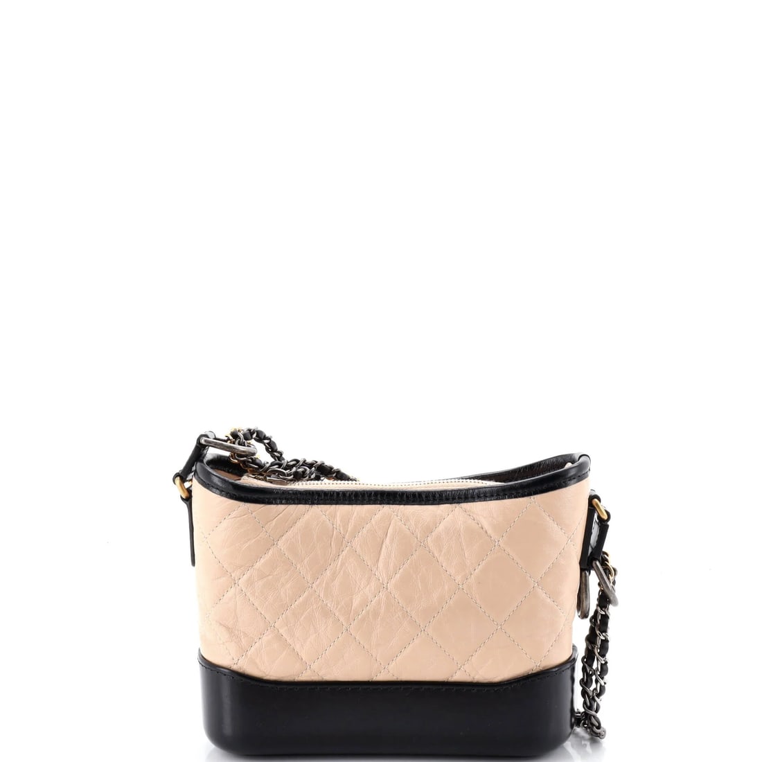Chanel Gabrielle Hobo Quilted Metallic Aged Calfskin Small: Chanel Gabrielle Hobo Metallic Aged opens this lot with the kind of confident structure that needs little explanation, rendered in quilted calfskin leather. Presented in the Small size for an easy, ev