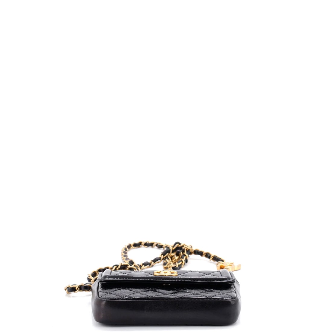 Chanel Classic Flap Chain Belt Bag Quilted Jersey Mini: From Chanel, the Flap Chain Belt Bag arrives with the poise of a design that knows exactly what it is, rendered in quilted jersey. Presented in the Classic size for an easy, everyday footprint. Sized 