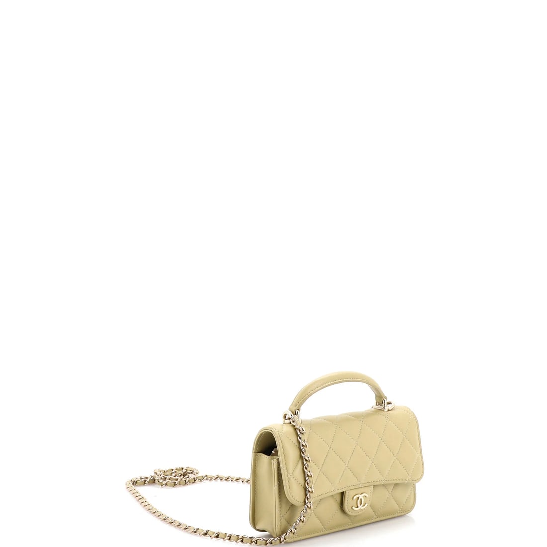 Chanel RIbbon Chain Flap Bag Quilted Lambskin Mini: The Chanel RIbbon Chain Flap Bag sets the tone for this lot with a shape collectors recognize instantly, rendered in quilted lambskin leather. It comes in the Mini size, a scale that places it neatly 