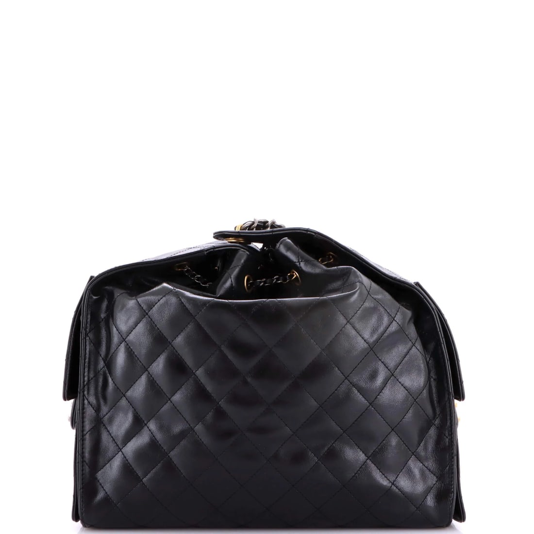Chanel CC Top Handle Flap Bag Quilted Calfskin Large (1 of 5)