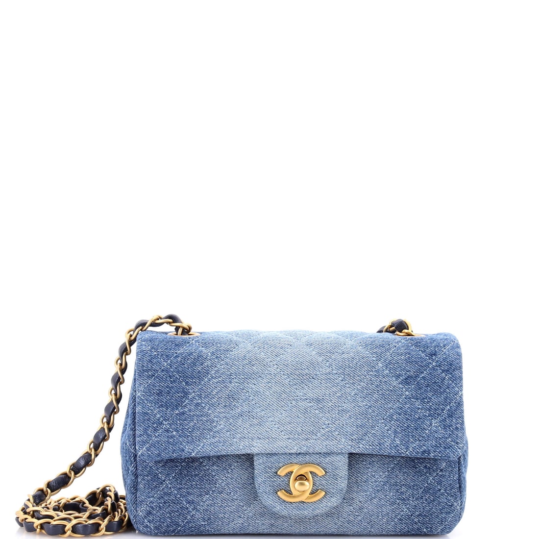 Chanel 19 Flap Bag Quilted Denim Medium (1 of 8)