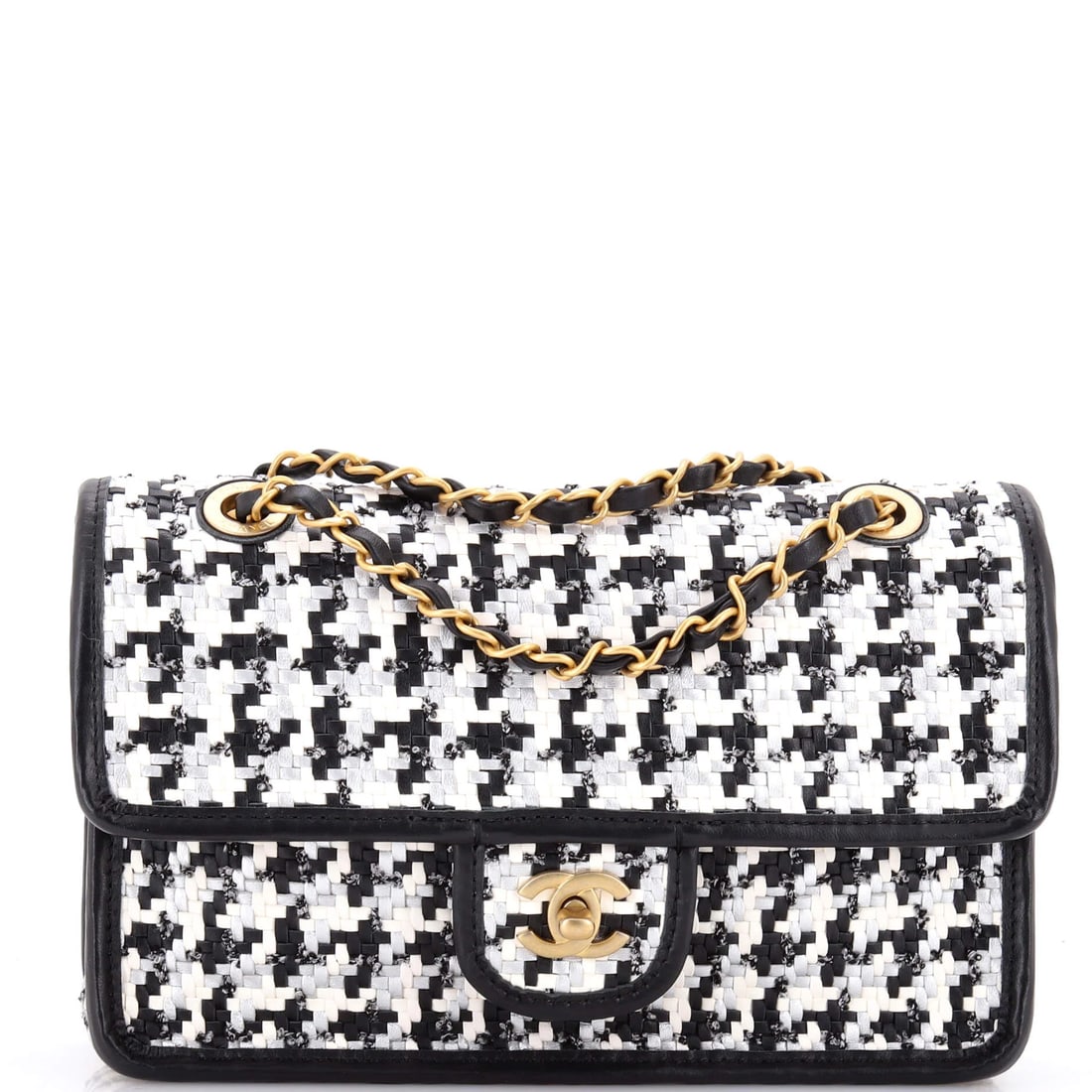 Chanel 19 Flap Bag Quilted Lambskin and Printed Silk Medium: The Chanel Flap Bag and Printed opens with the balanced proportion and finish that define the model, rendered in quilted lambskin leather and silk. The Medium format strikes a versatile middle ground 